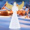 Costway 5 ft Festive Pre-Lit Angel with Halo Wings & 150 LED Lights Zip Ties Ground Stakes